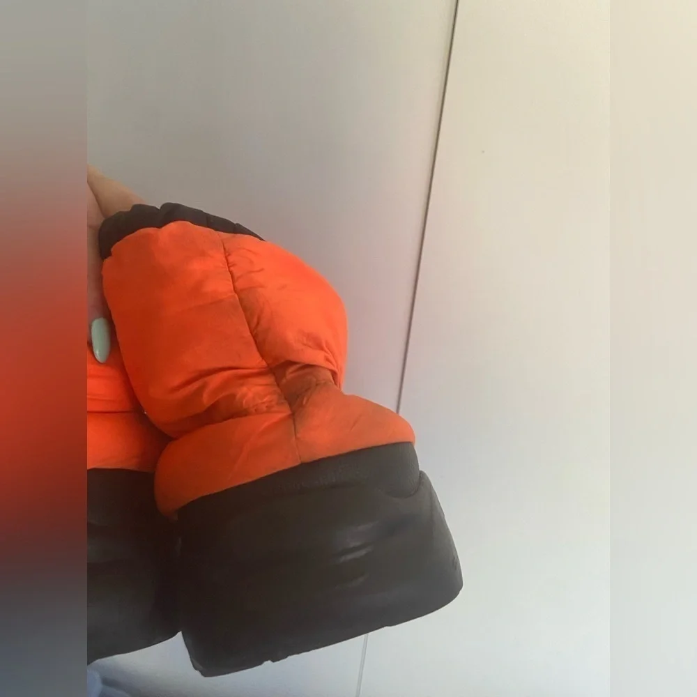 Supreme x TNF The North Face Leaves Nuptse Bootie Orange Box Logo Size 11